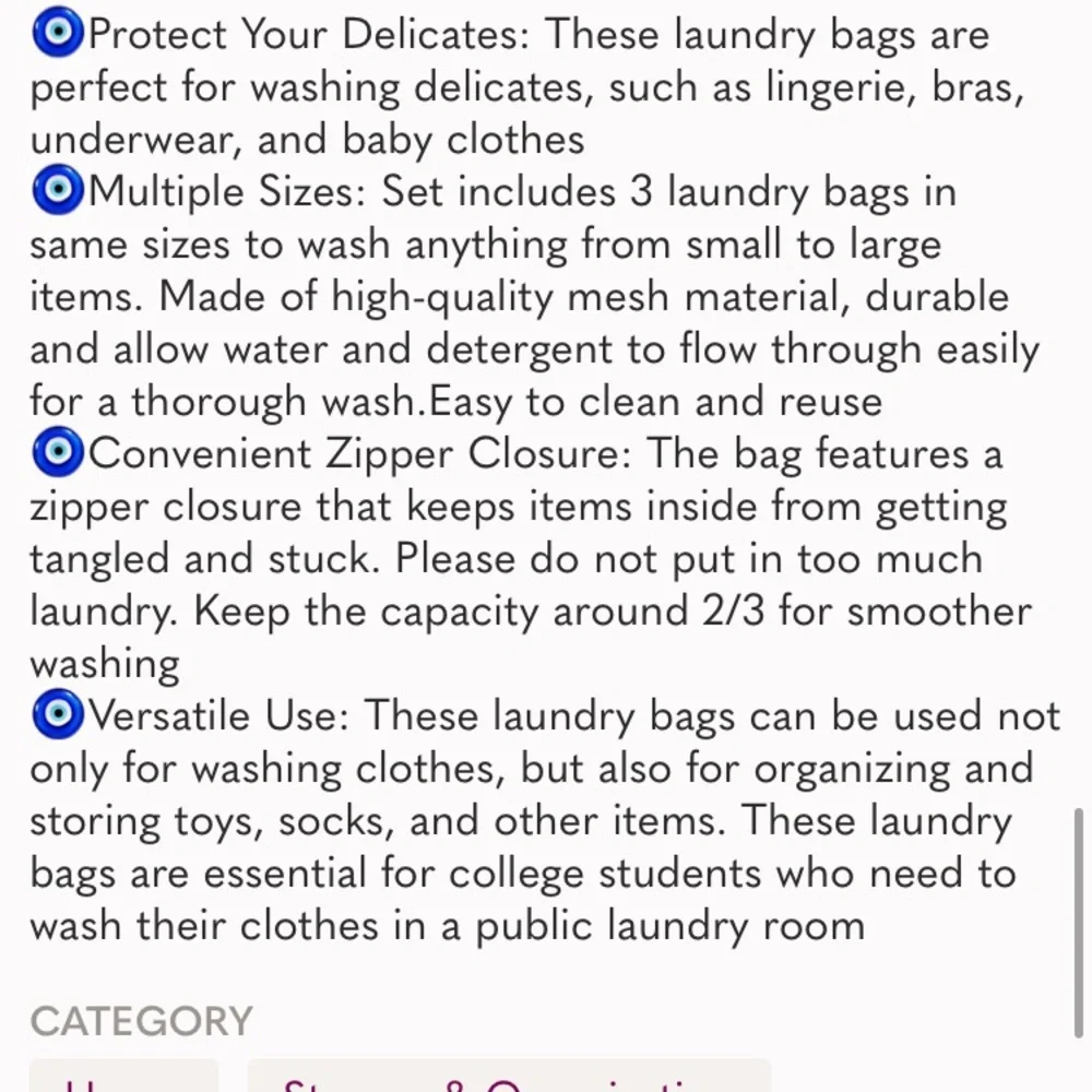 Large Mesh Laundry Bags Set 3Pcs Lingerie Delicates Wash Bag Zipper Closure